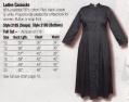  Ladies Cassock - Button Front - Pleated - 65% Poly/35% Cotton 