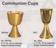  Pewter Chalice - 24 Kt Gold Plated - 8 Oz - 4 7/8" Ht 