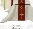  Chasuble ("JHS") - Palermo 0942 Series - Plain Neck - Lightweight - 100% Polyester Fabric 